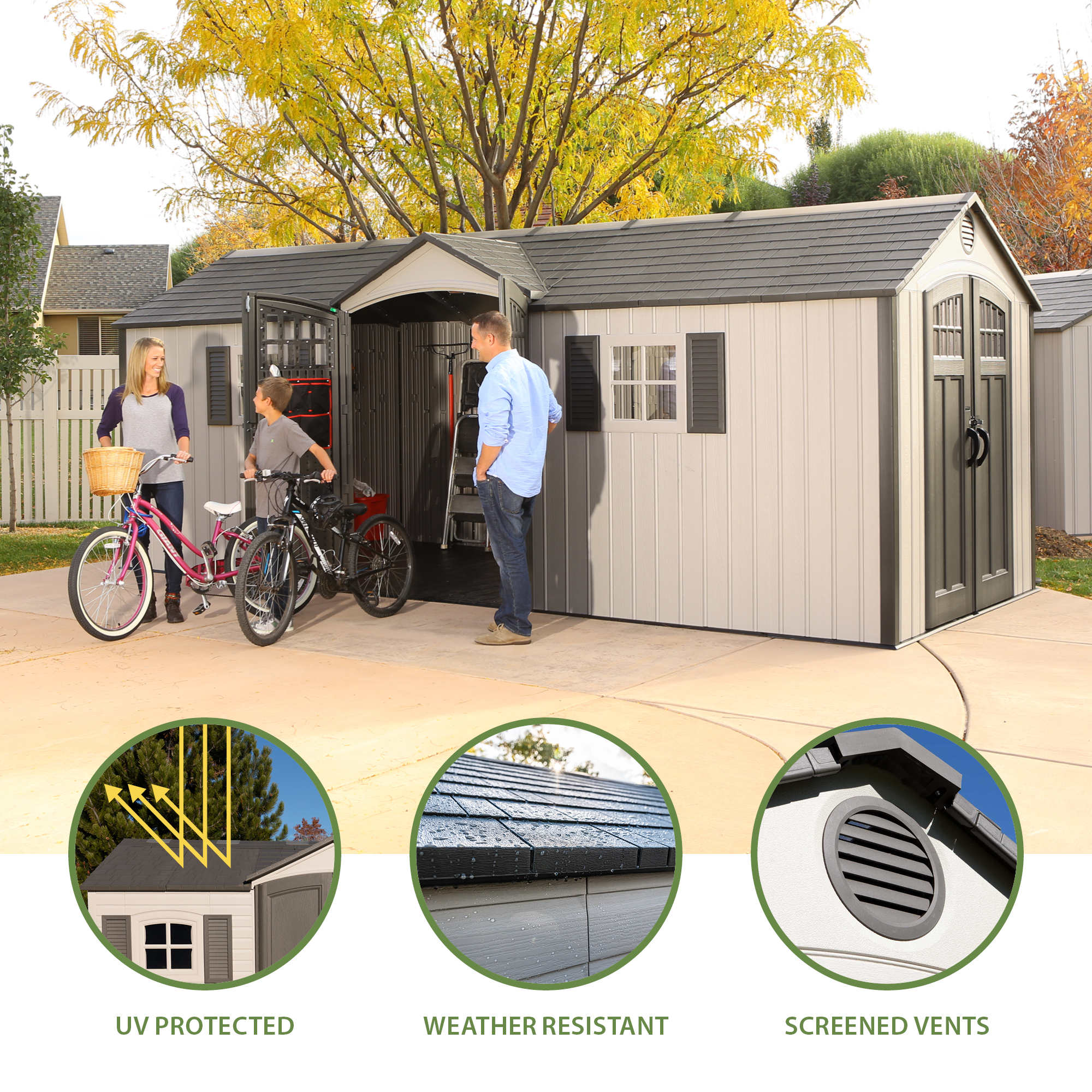 Lifetime 20 Ft. x 8 Ft. Outdoor Storage Shed