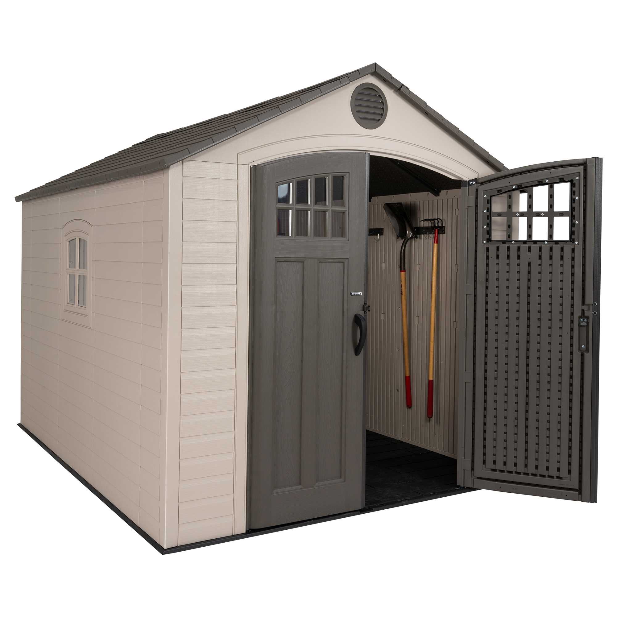 Lifetime 8×10 Outdoor Plastic Shed W/ Floor & Windows (60238)