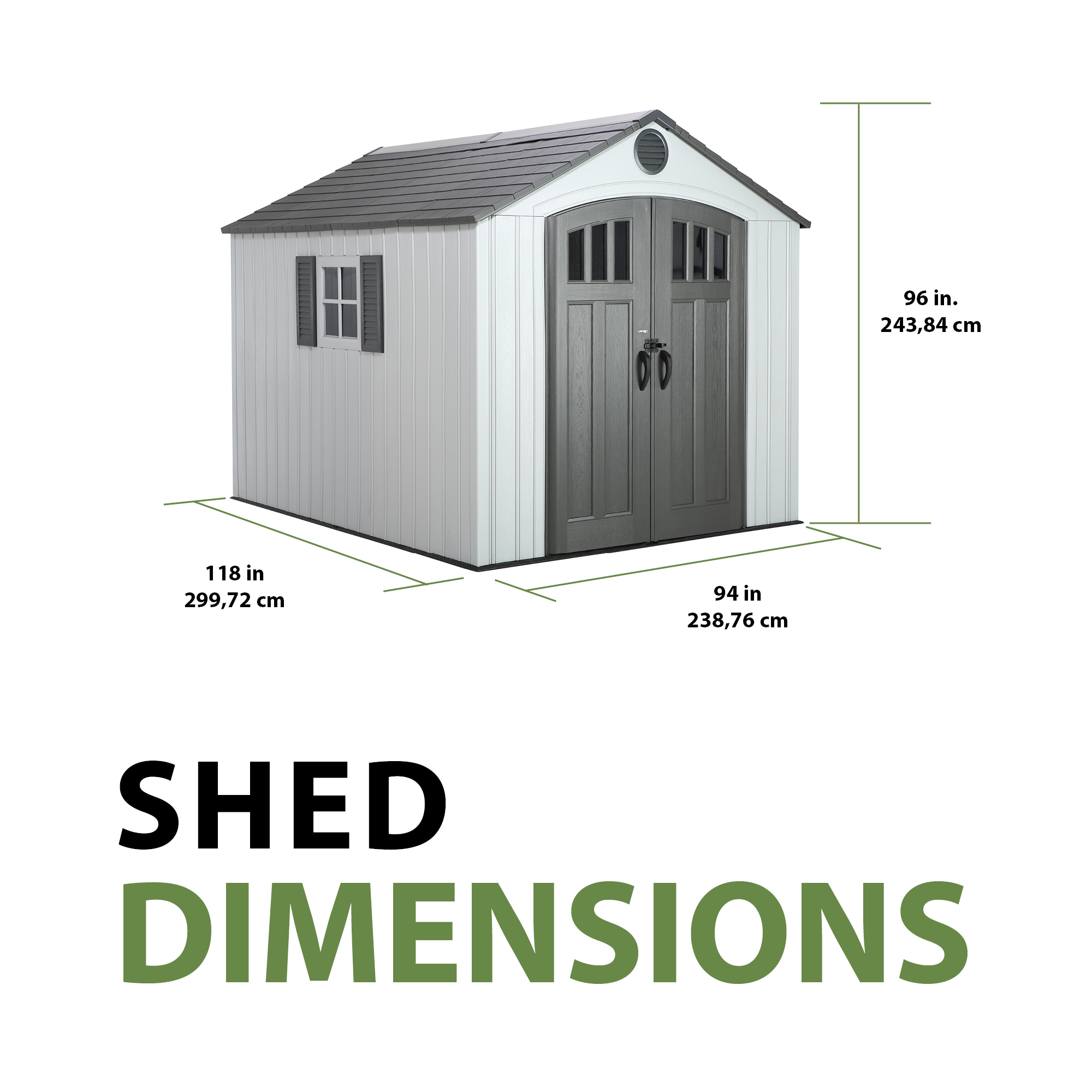Lifetime 8 Ft. X 10 Ft. Outdoor Storage Shed – 60202