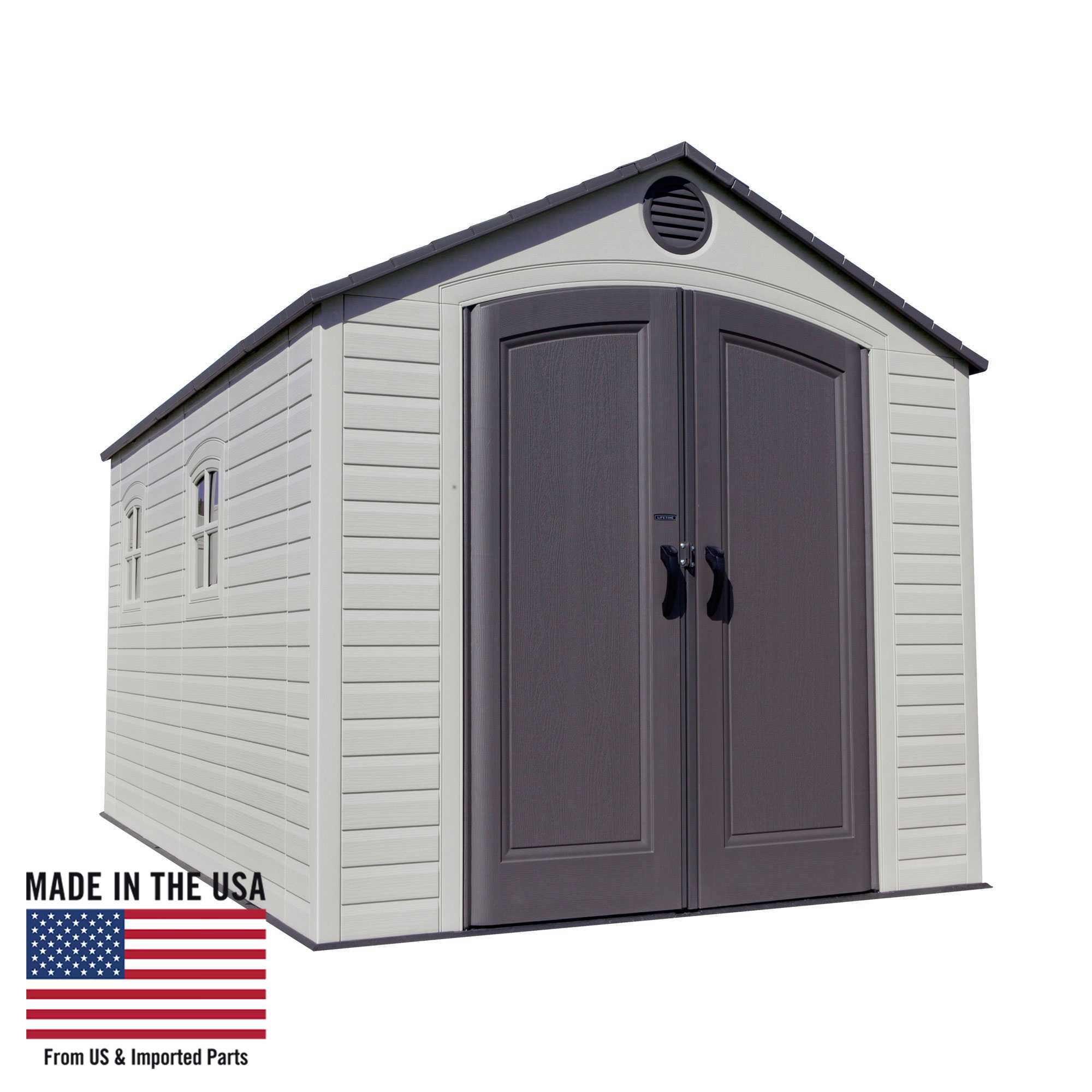 Lifetime 8 Ft. X 15 Ft. Outdoor Storage Shed – 60075