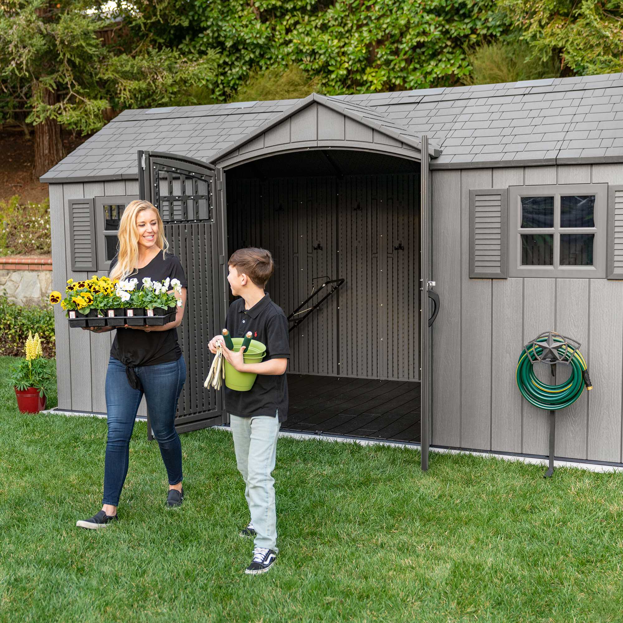 Lifetime 15 Ft X 8 Ft Outdoor Storage Shed – 60318