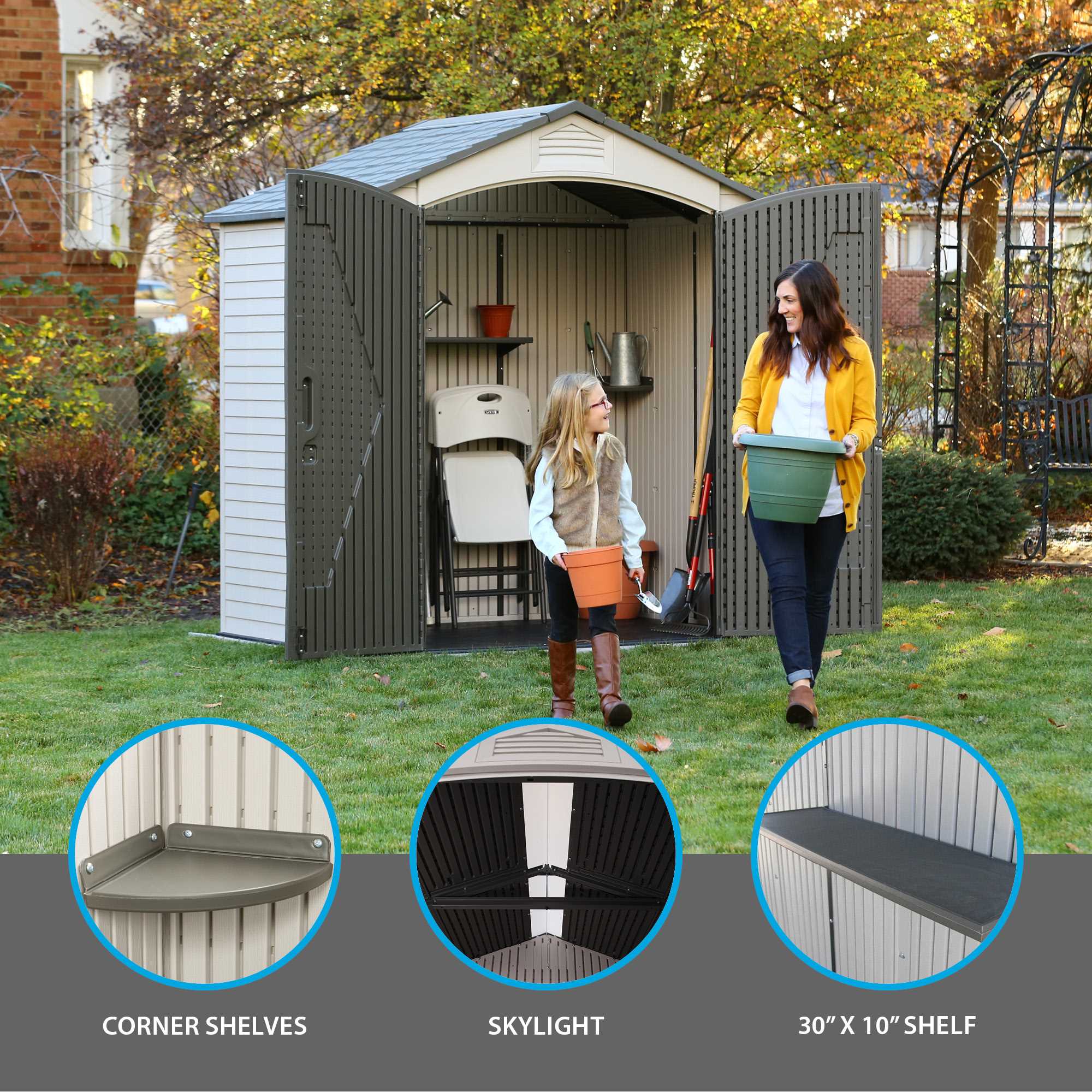 Lifetime 7 Ft. X 4.5 Ft. Outdoor Storage Shed – 60057 detail