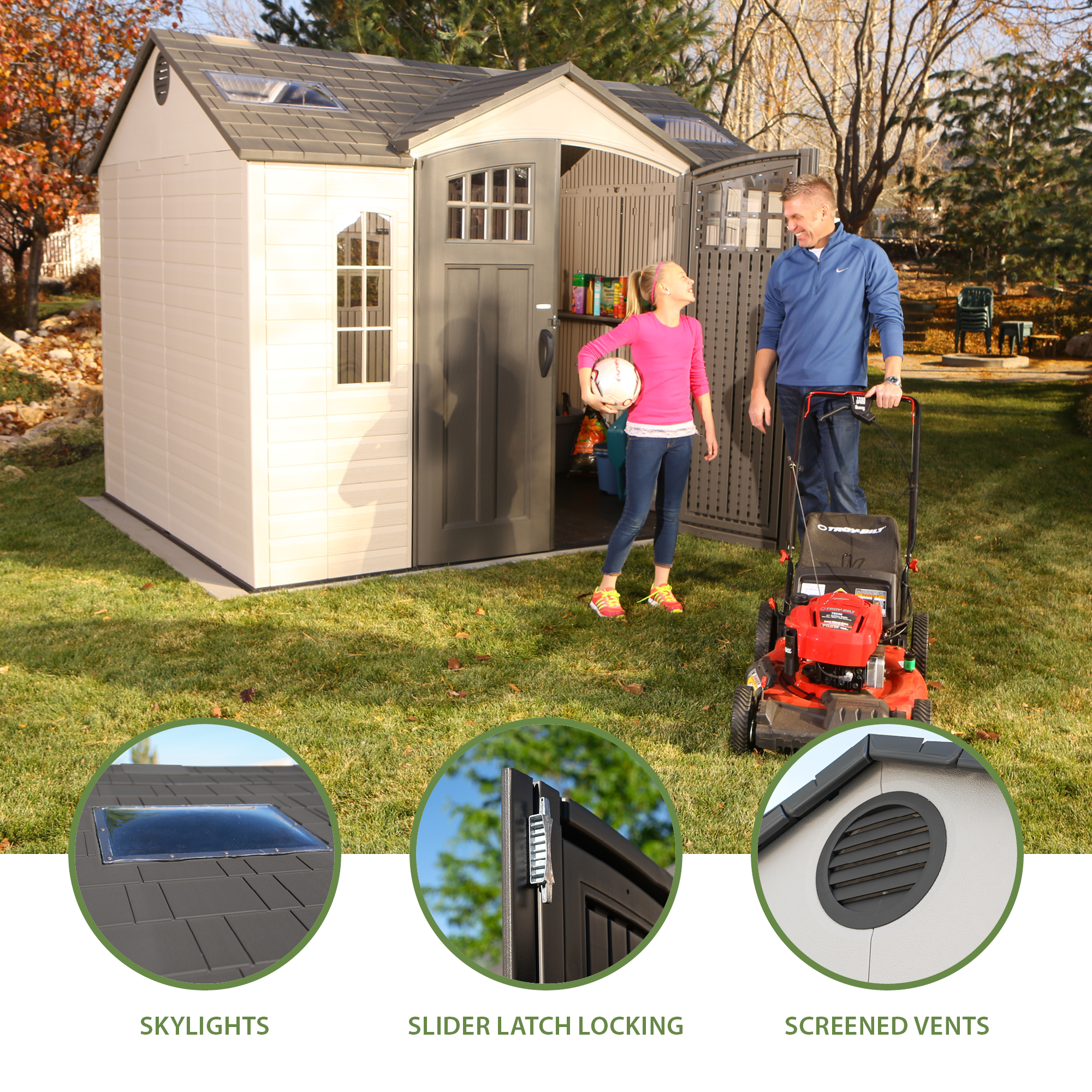 Lifetime 10 Ft. X 8 Ft. Outdoor Storage Shed – 60178