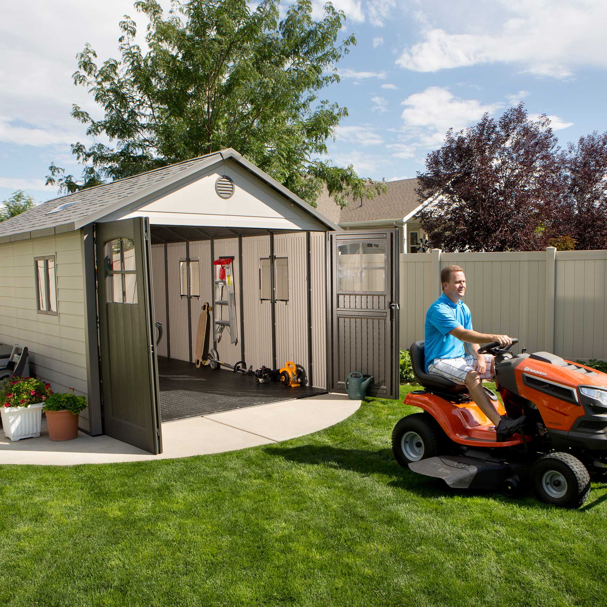 Lifetime 11 Ft. X 18.5 Ft. Outdoor Storage Shed – 60236