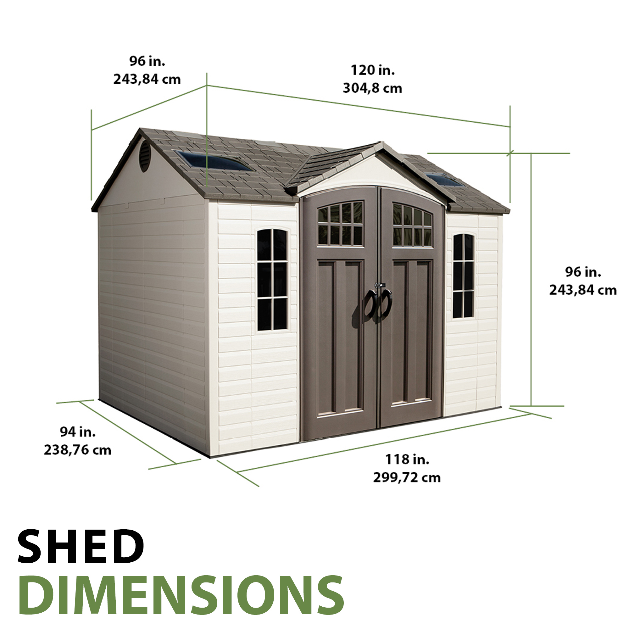 Lifetime 10 Ft. X 8 Ft. Outdoor Storage Shed – 60178