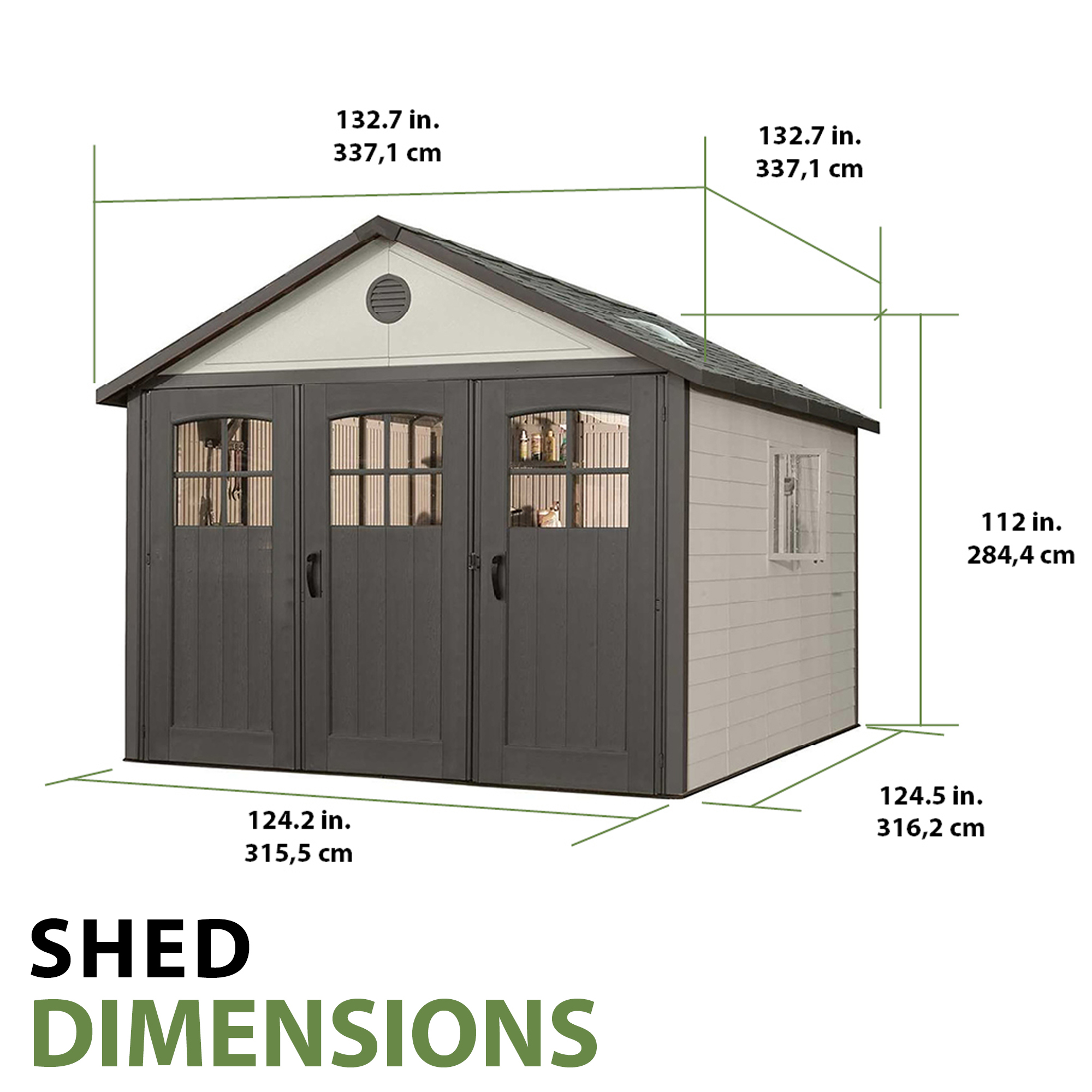 Lifetime 11 Ft. X 11 Ft. Outdoor Storage Shed – 60187