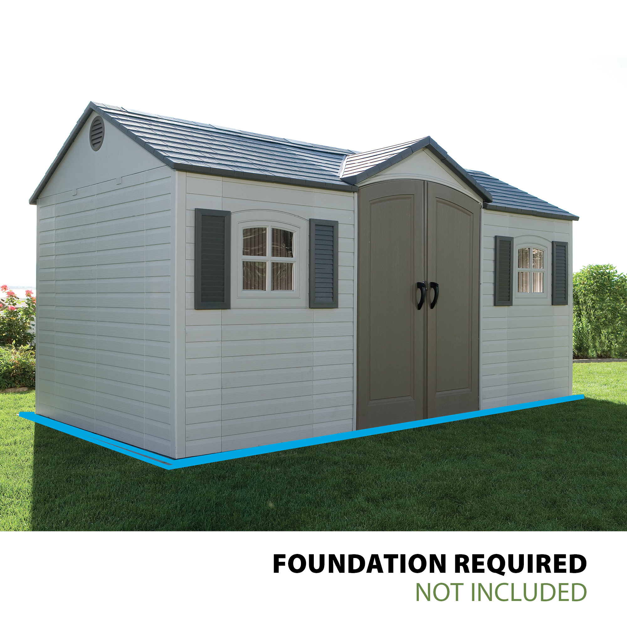 Lifetime 15 Ft. X 8 Ft. Outdoor Storage Shed – 6446